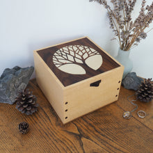 Load image into Gallery viewer, Little Bird in Tree Small Wooden Jewellery Box