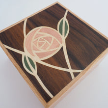 Load image into Gallery viewer, Mackintosh Rose Marquetry Trinket Box (Dark)