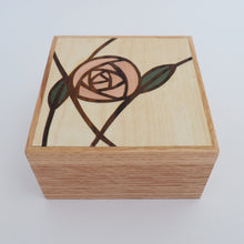 Load image into Gallery viewer, Mackintosh Rose Marquetry Trinket Box (Light)