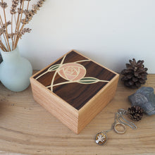 Load image into Gallery viewer, Mackintosh Rose Marquetry Trinket Box (Dark)