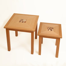 Load image into Gallery viewer, nest of oak coffee tables
