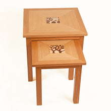 Load image into Gallery viewer, nest of oak coffee tables