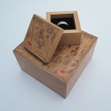 Load image into Gallery viewer, little red bird wooden trinket and ring box