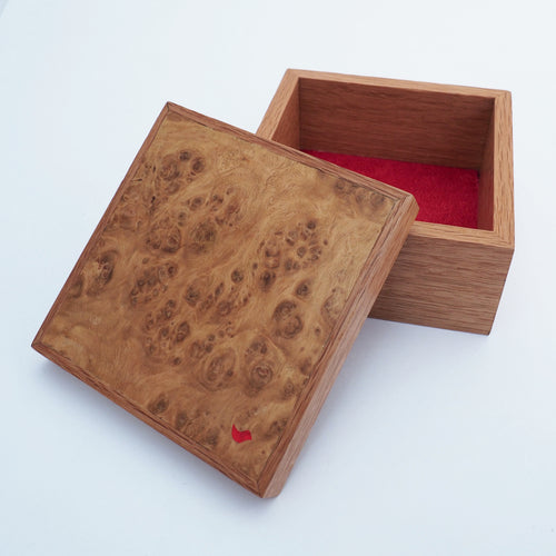 little red bird wooden trinket box