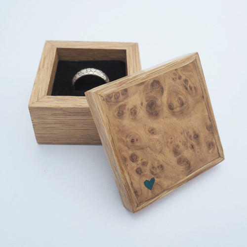 little turquoise heart ring box