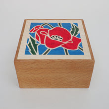 Load image into Gallery viewer, Poppy Flower Wooden Trinket Box