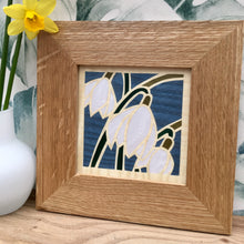 Load image into Gallery viewer, Snowdrop Flower Marquetry Wall Hanging