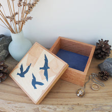 Load image into Gallery viewer, Sunrise Birds Marquetry Trinket Box
