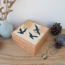 Load image into Gallery viewer, Sunrise Birds Marquetry Trinket Box