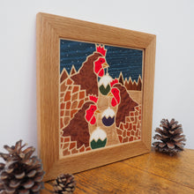 Load image into Gallery viewer, Three French Hens Marquetry Wall Hanging
