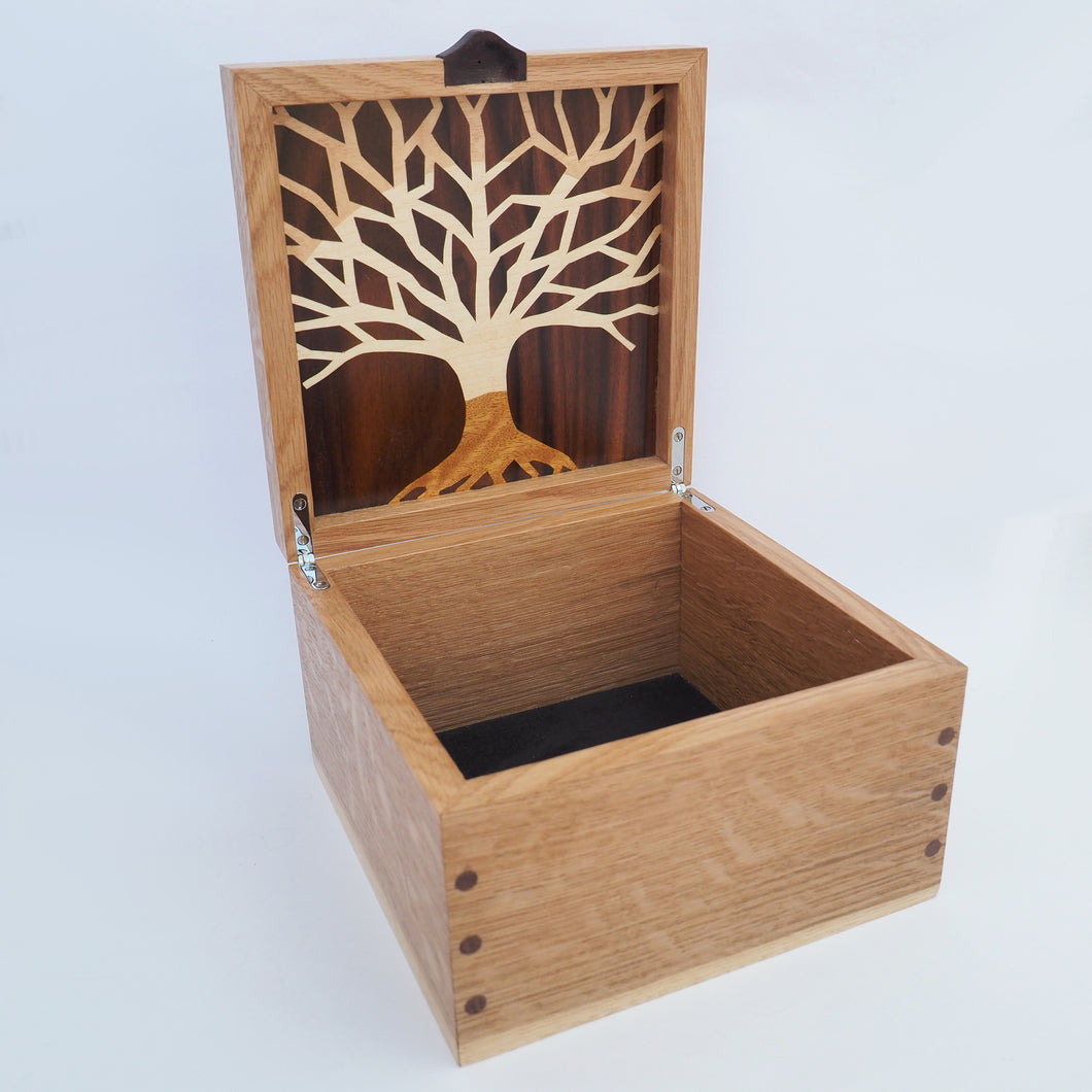Small Tree of Life Wooden Jewellery Box