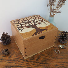 Load image into Gallery viewer, Small Tree of Life Wooden Jewellery Box