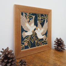 Load image into Gallery viewer, Two Turtle Doves Marquetry Wall Hanging
