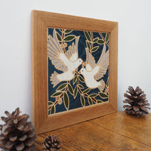 Load image into Gallery viewer, Two Turtle Doves Marquetry Wall Hanging