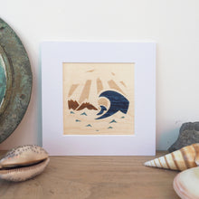 Load image into Gallery viewer, unframed wave and mountain giclee print