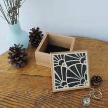 Load image into Gallery viewer, Art deco style marquetry wooden trinket box