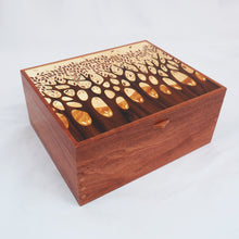 Load image into Gallery viewer, Autumn trees marquetry jewellery box