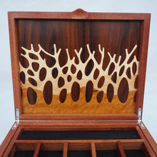 Load image into Gallery viewer, Open autumn trees wooden jewellery box