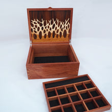 Load image into Gallery viewer, Open autumn trees wooden jewellery box