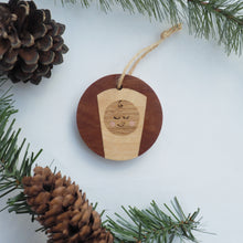 Load image into Gallery viewer, Wooden Marquetry Christmas Tree Decorations