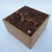 Load image into Gallery viewer, little pink heart wooden trinket box