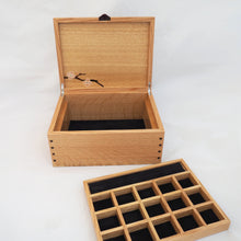 Load image into Gallery viewer, open wooden jewellery box