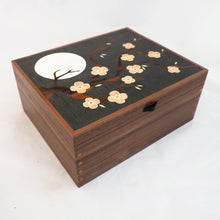 Load image into Gallery viewer, cherry blossom marquetry large wooden jewellery box