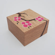 Load image into Gallery viewer, Bright Pink Cherry Blossom Wooden Trinket Box