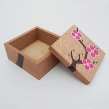 Load image into Gallery viewer, Bright Pink Cherry Blossom Wooden Trinket Box