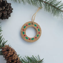 Load image into Gallery viewer, Wooden Marquetry Christmas Tree Decorations