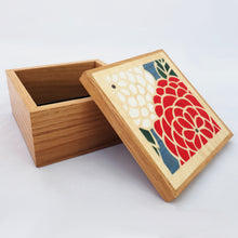 Load image into Gallery viewer, chrysanthemum marquetry wooden trinket box