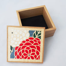 Load image into Gallery viewer, chrysanthemum marquetry wooden trinket box