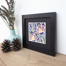 Load image into Gallery viewer, crocus flower framed giclee print