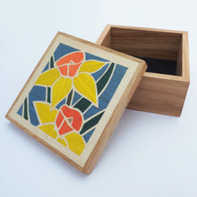 Load image into Gallery viewer, daffodil marquetry wall hanging
