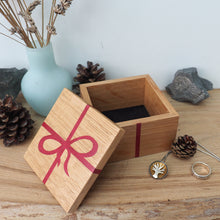 Load image into Gallery viewer, claret red ribbon marquetry wooden trinket box
