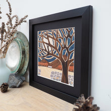 Load image into Gallery viewer, framed blue welsh mountains giclee print