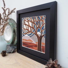 Load image into Gallery viewer, Framed Snowy Mountain Tops Giclee Print