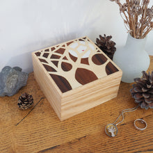 Load image into Gallery viewer, Tree and Moon with Little Bird Wooden Trinket Box