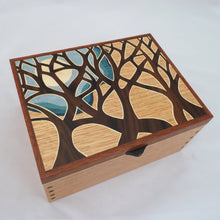Load image into Gallery viewer, trees large wooden jewellery box
