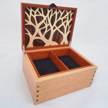 Load image into Gallery viewer, open wooden jewellery box