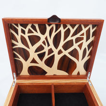 Load image into Gallery viewer, open wooden jewellery box