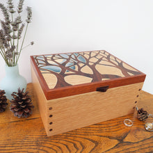 Load image into Gallery viewer, trees large wooden jewellery box