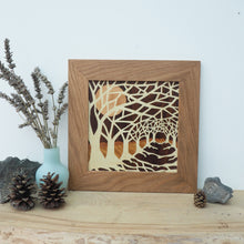 Load image into Gallery viewer, Winter Tree Tunnel Marquetry Wall Hanging