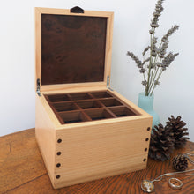 Load image into Gallery viewer, open wooden jewellery box