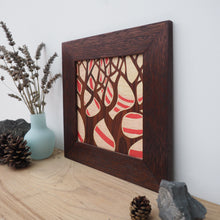 Load image into Gallery viewer, Coral skies marquetry trees wall art