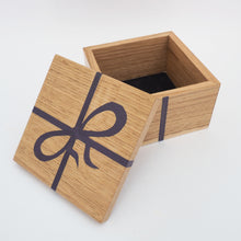 Load image into Gallery viewer, purple ribbon marquetry wooden trinket box