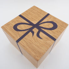 Load image into Gallery viewer, purple ribbon marquetry wooden trinket box