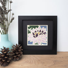 Load image into Gallery viewer, Purple Lotus Flower Framed Giclee Print