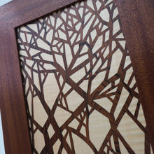 Load image into Gallery viewer, Silhouette of Trees Marquetry Wall Hanging