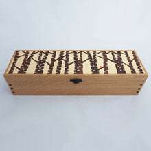 Load image into Gallery viewer, Silver Birch Wooden Watch and Jewellery Box